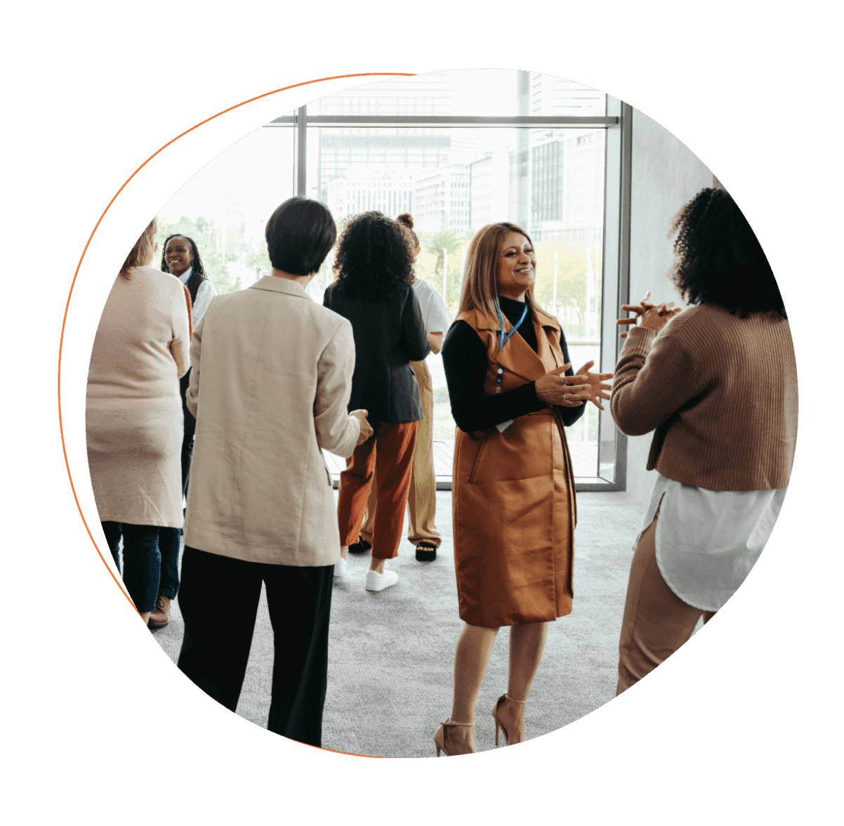 Group of people at company event