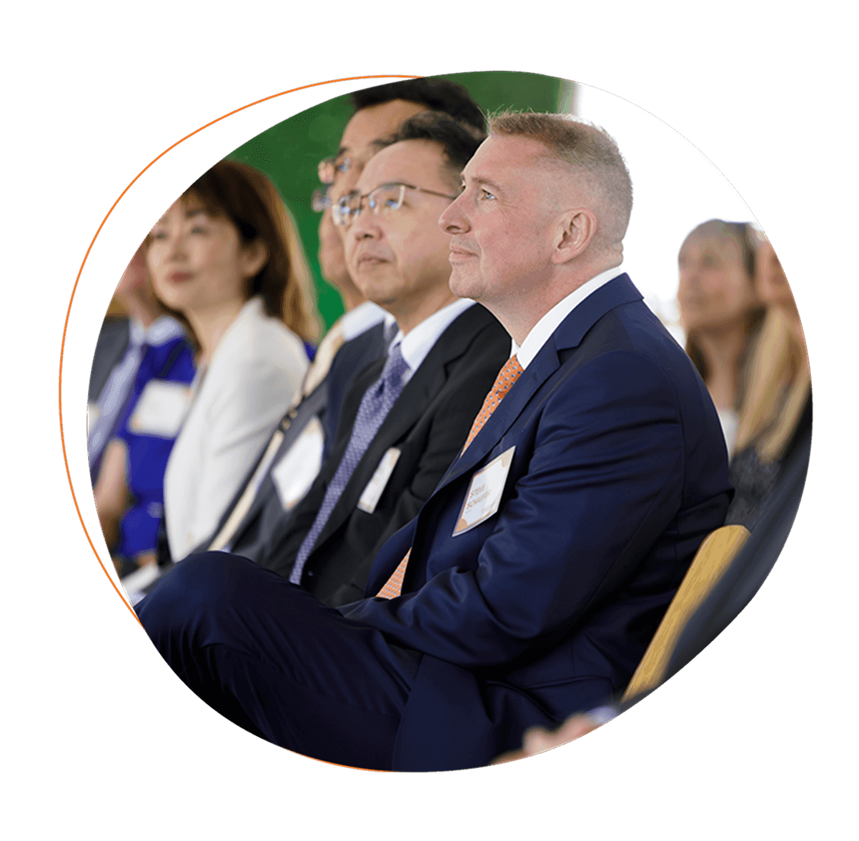 Steve Schaefer, President of Kyowa Kirin, North America seated