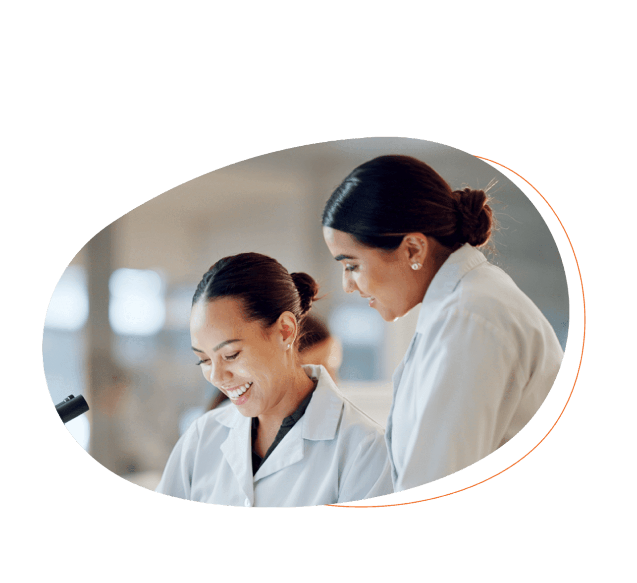 Two female scientists