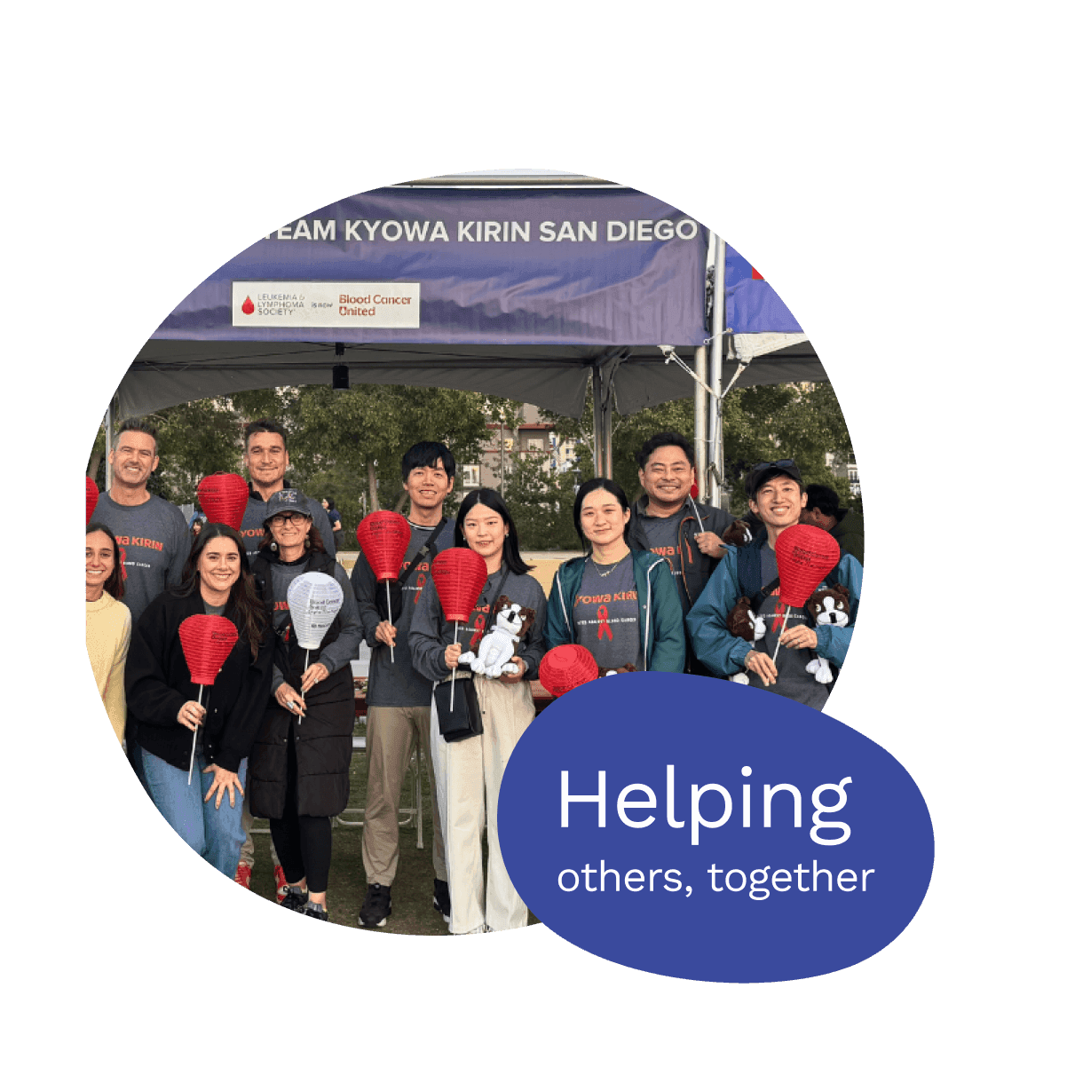  Kyowa Kirin employees at Light the Night event