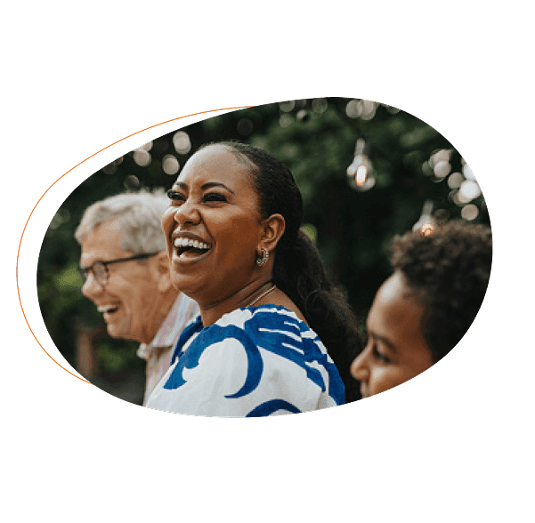 Diverse group of people laughing 