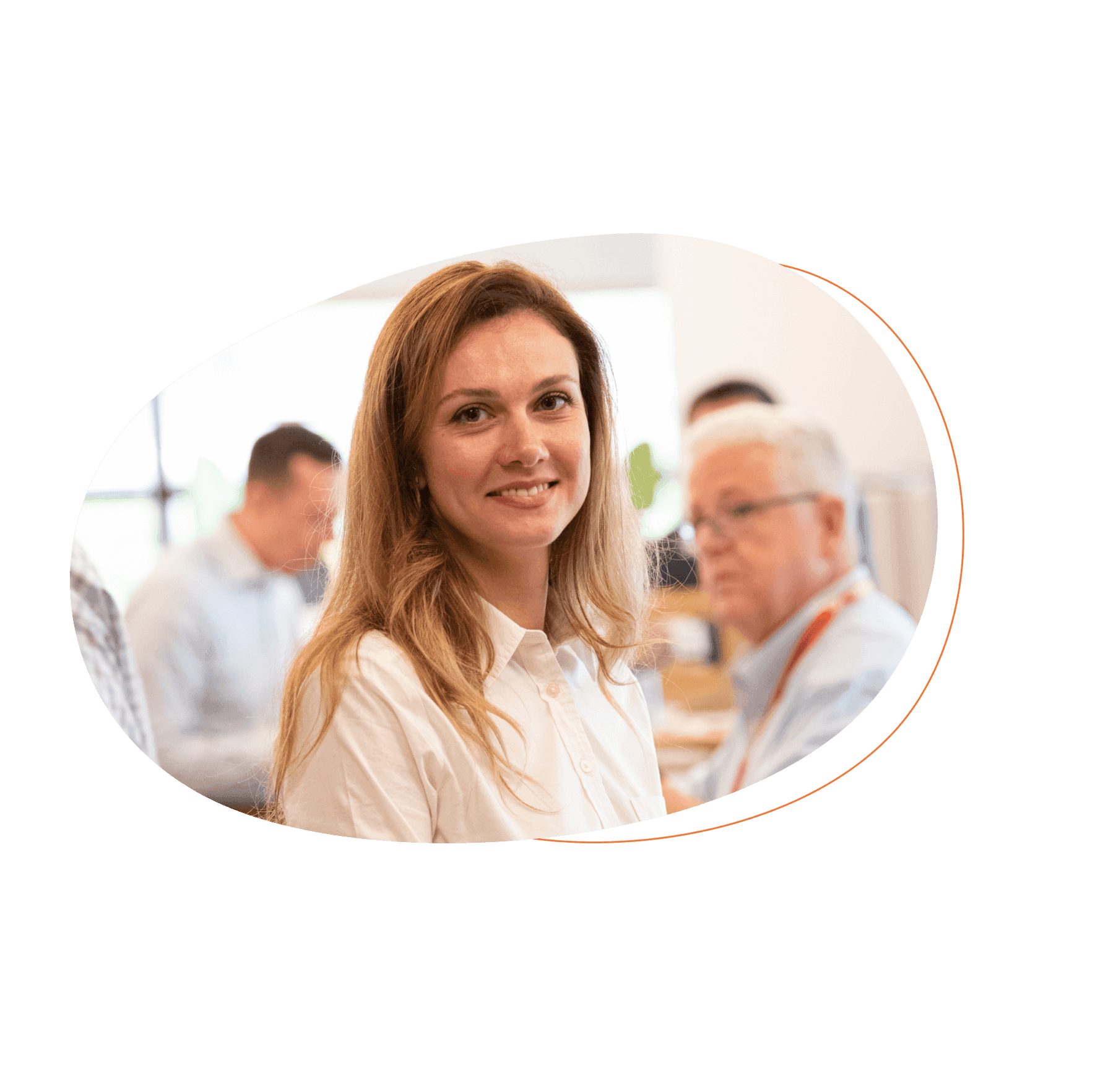 Woman smiling at camera