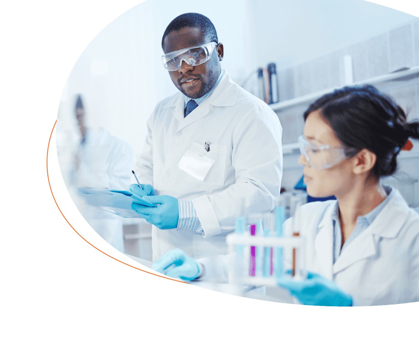 Two scientists collaborating