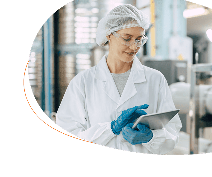 Female scientist with clipboard