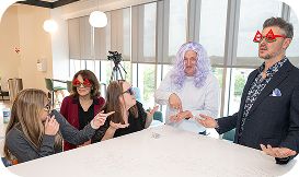 Fun company event with several people