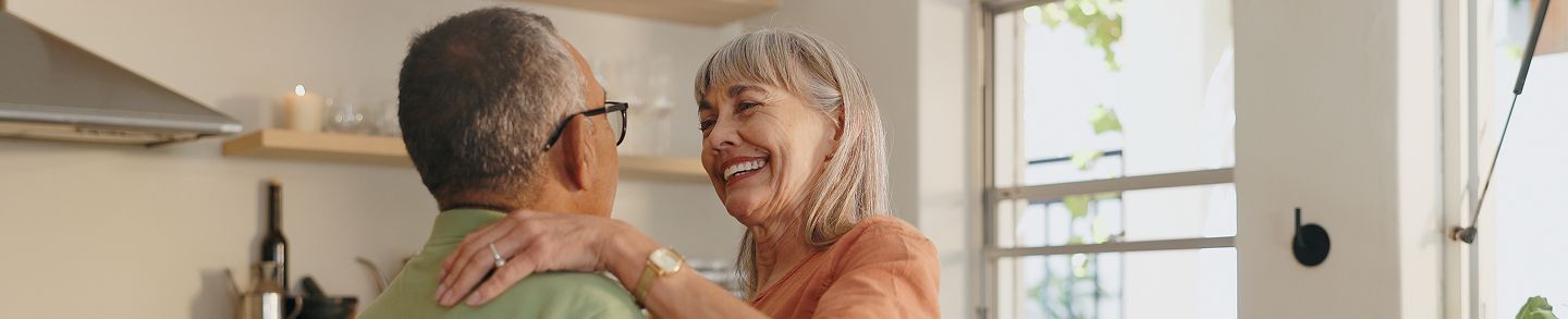 Older couple dancing